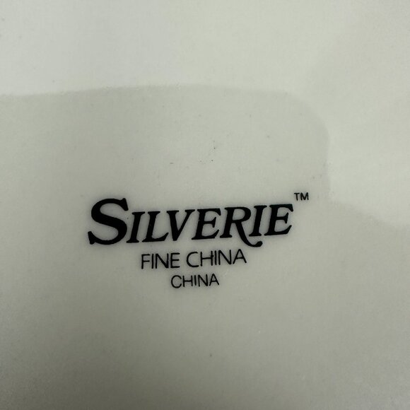 Vintage Silverie Sapphire Fine China Plate Pink & Blue Floral Platinum Trim - Picture 4 of 4